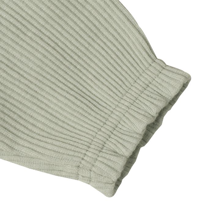 akachan honpo - 長袖外出包屁衣-胸下拼接-綠色