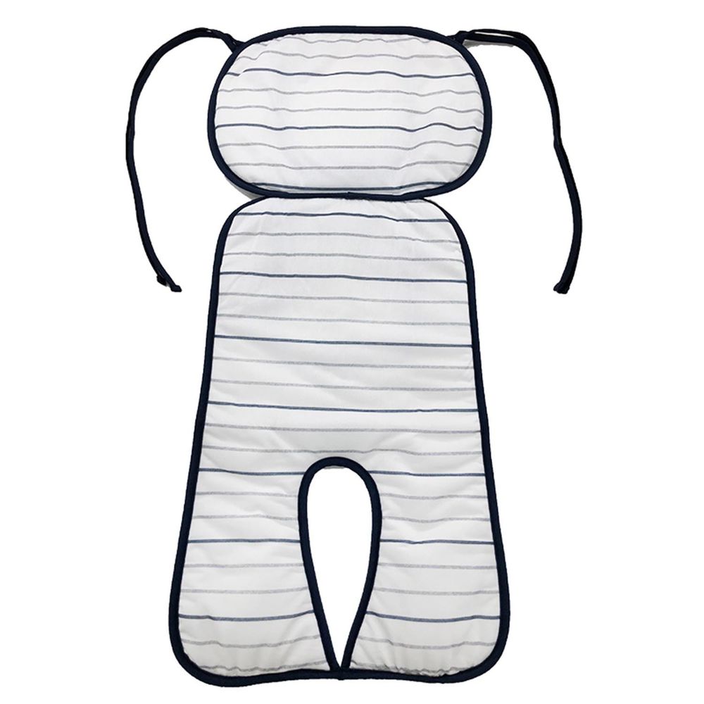 akachan honpo - 涼感墊嬰兒推車用-橫紋-米白色 (43×73cm)