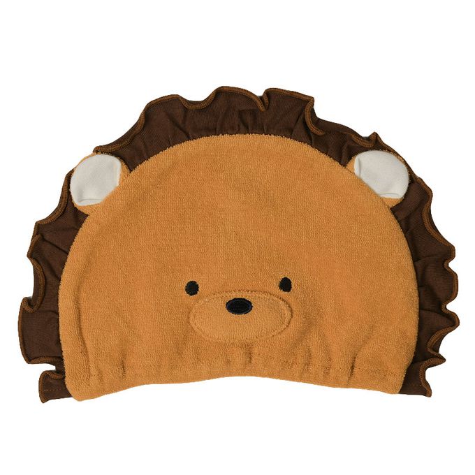 akachan honpo - 長袖造型連身衣-附帽子 獅子-咖啡色 (50~60cm)