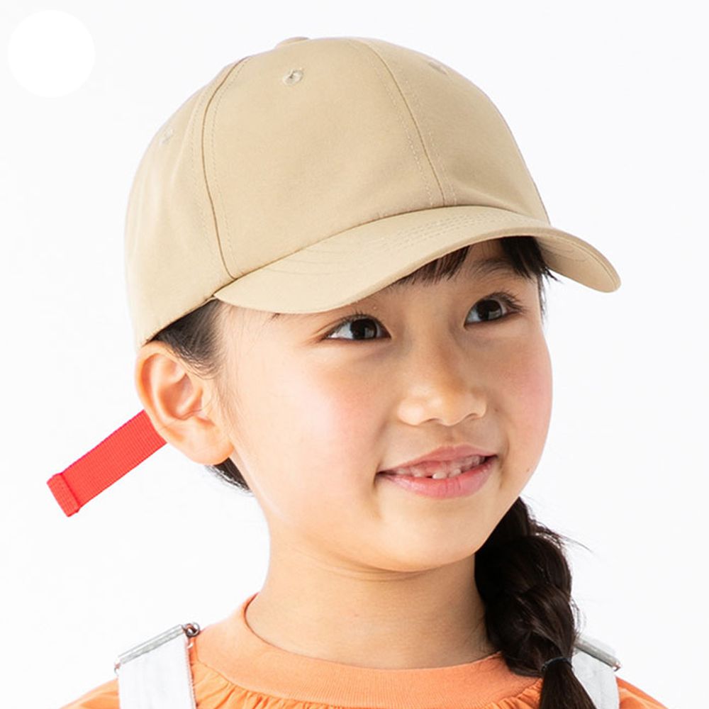 日本 irodori - 【irodori】防潑水撞色束帶棒球帽-兒童款-杏X紅 (54cm)