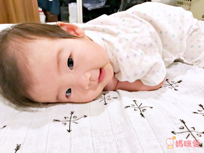 日本 Combi - mini系列-純棉紗布蝴蝶衣-白熊(粉紅格紋) (60-70)