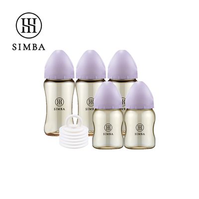 Simba 小獅王辛巴 - NO.1蘊蜜鉑金儲乳瓶套組-新生適用-紫芙
