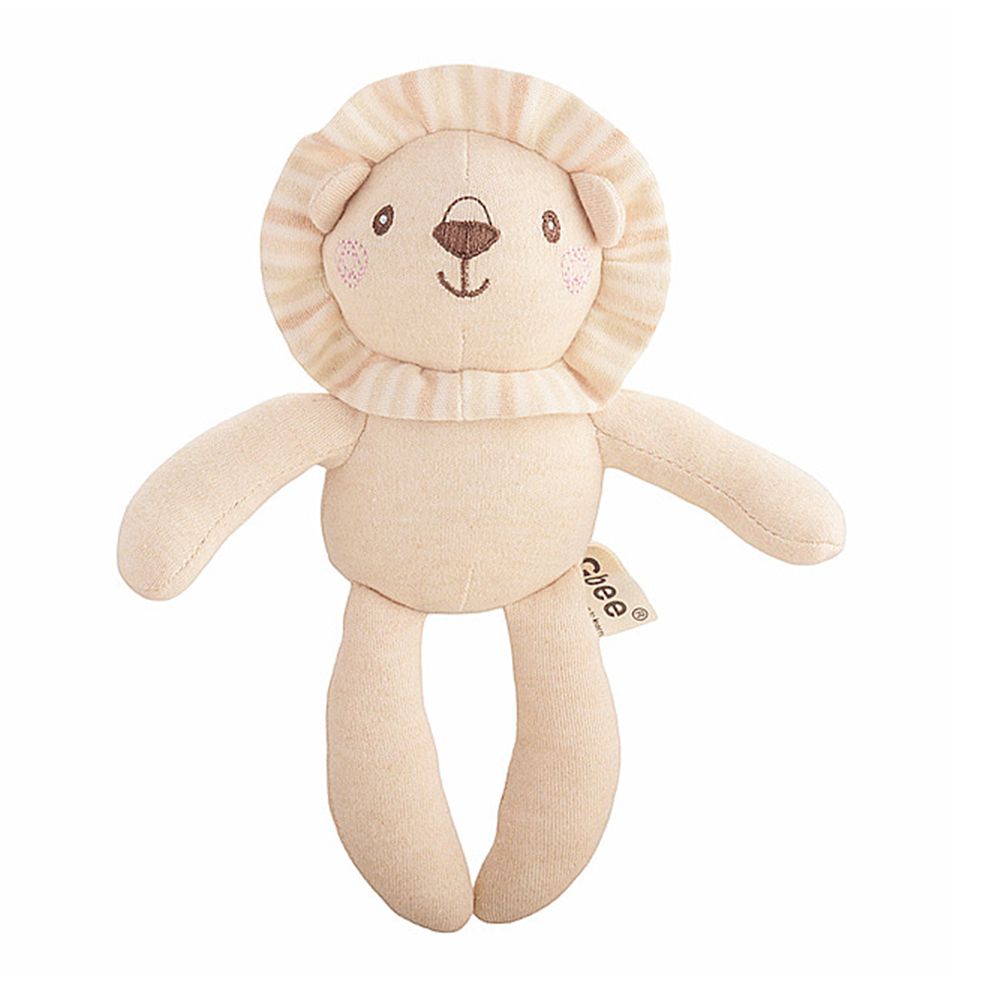 迷你安撫娃娃 有機棉嬰兒玩具 陪睡小玩偶-迷你獅子 (18*18cm)