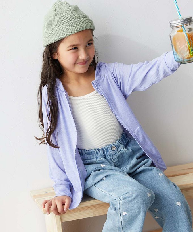 日本 devirock - 90%抗UV 輕薄透氣防曬連帽小外套-亮橘