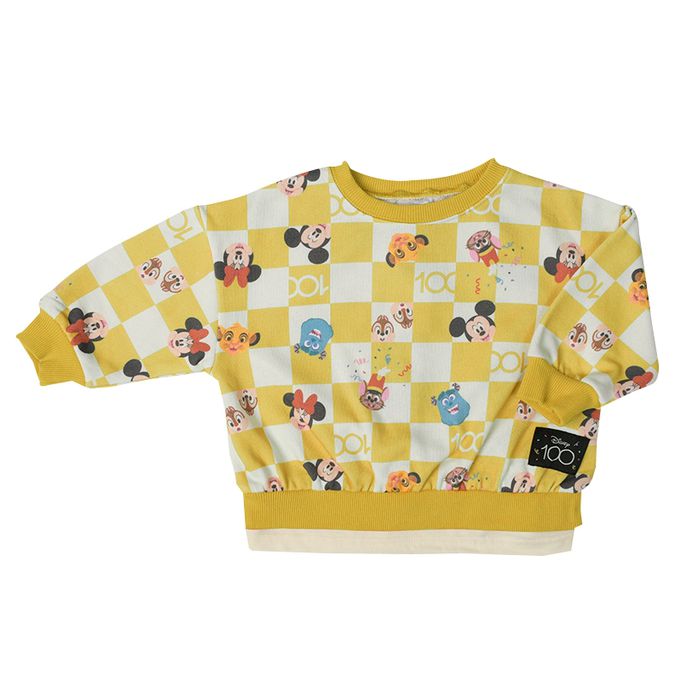 akachan honpo - 休閒上衣-迪士尼 格子-黃色