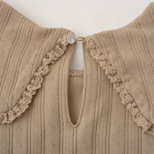 日本 Lycee mine - 甜美水手方領羅紋長袖上衣-薄荷