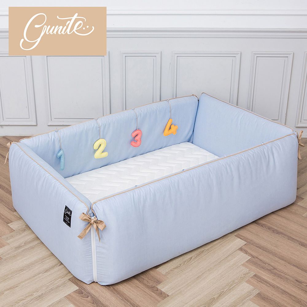 gunite - 落地式沙發嬰兒陪睡床0-6歲-丹麥藍