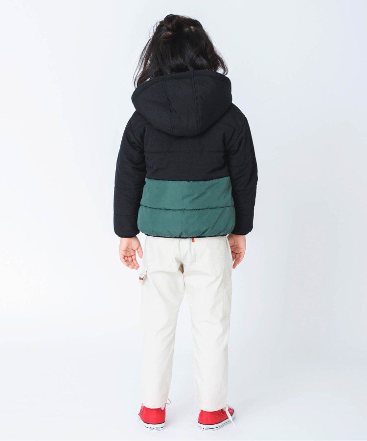 日本 BREEZE - 2WAY極暖裏絨保暖鋪棉外套-卡其x咖啡