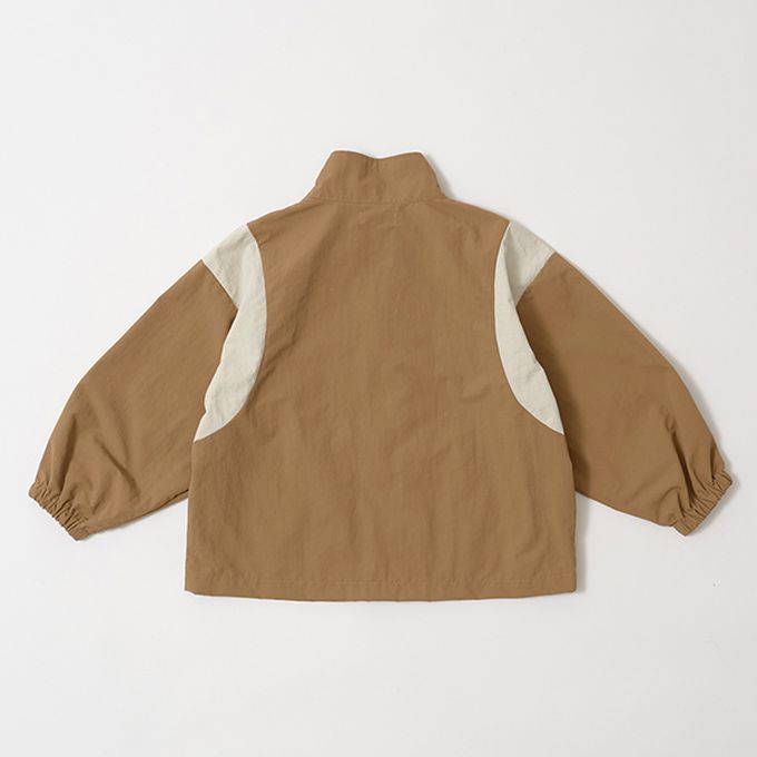 日本 b-ROOM - 潑水加工 廓形撞色防風外套-焦糖棕