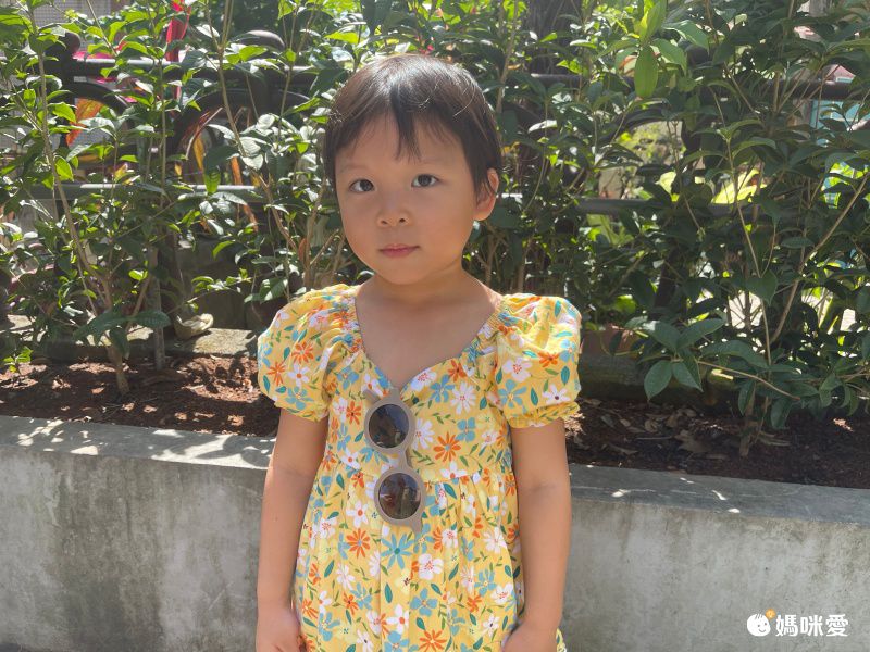 微法式公主澎澎袖純棉連身洋裝-粉色花朵