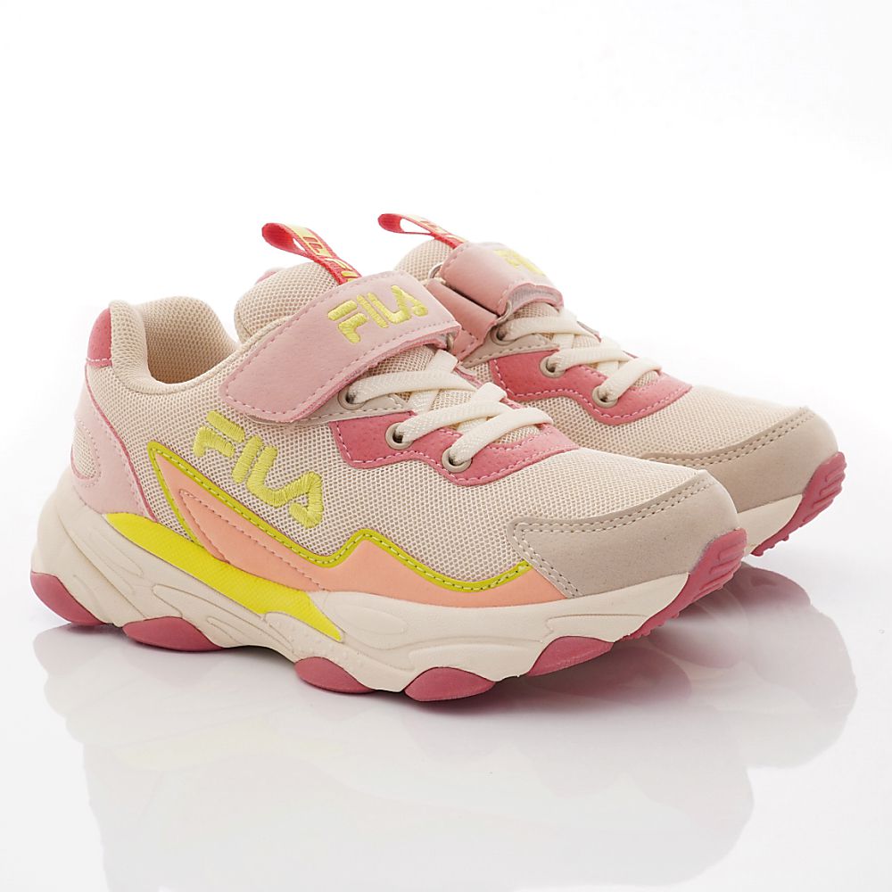 FILA - 復古老爹運動鞋款(中大童段)-運動鞋-米桃