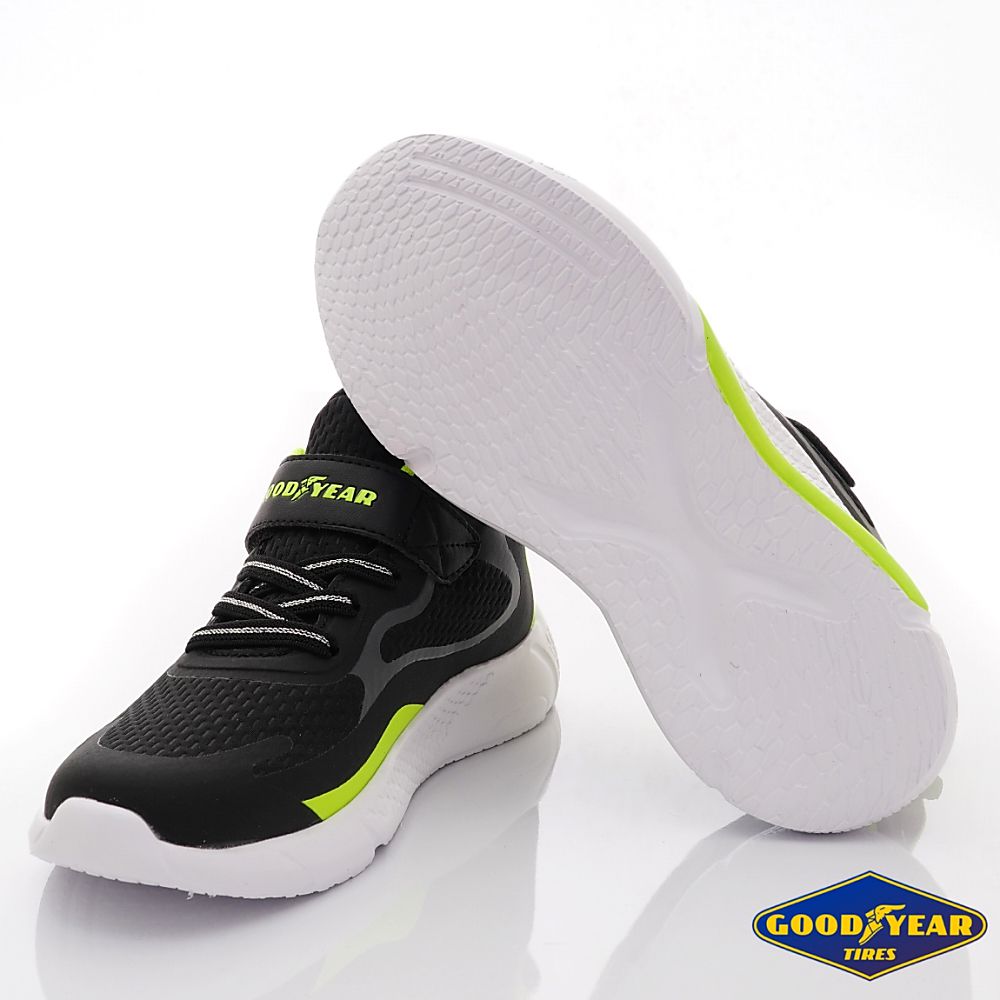 GOODYEAR - 固特異輕量慢跑童鞋(中大童段)-運動鞋-黑黃