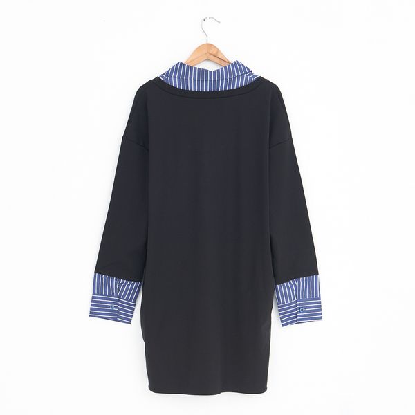 Marguerite - 假兩件襯衫領針織衣