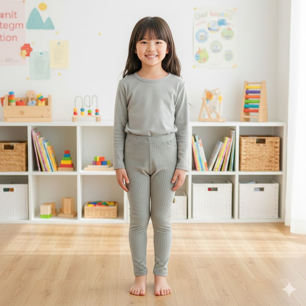 10分軟綿彈性內搭褲--灰色