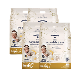 Hoppi - royaldream 皇家系列嬰兒尿布－黏貼型(NB)－66片－4袋