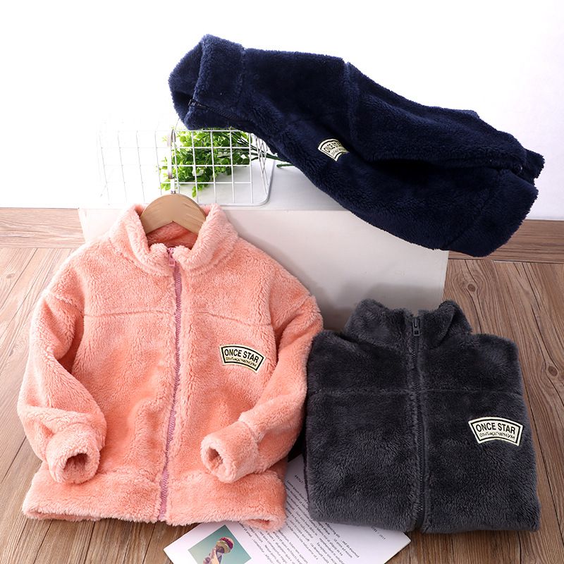 加厚保暖舒絨棉長袖外套-小標籤-米白色