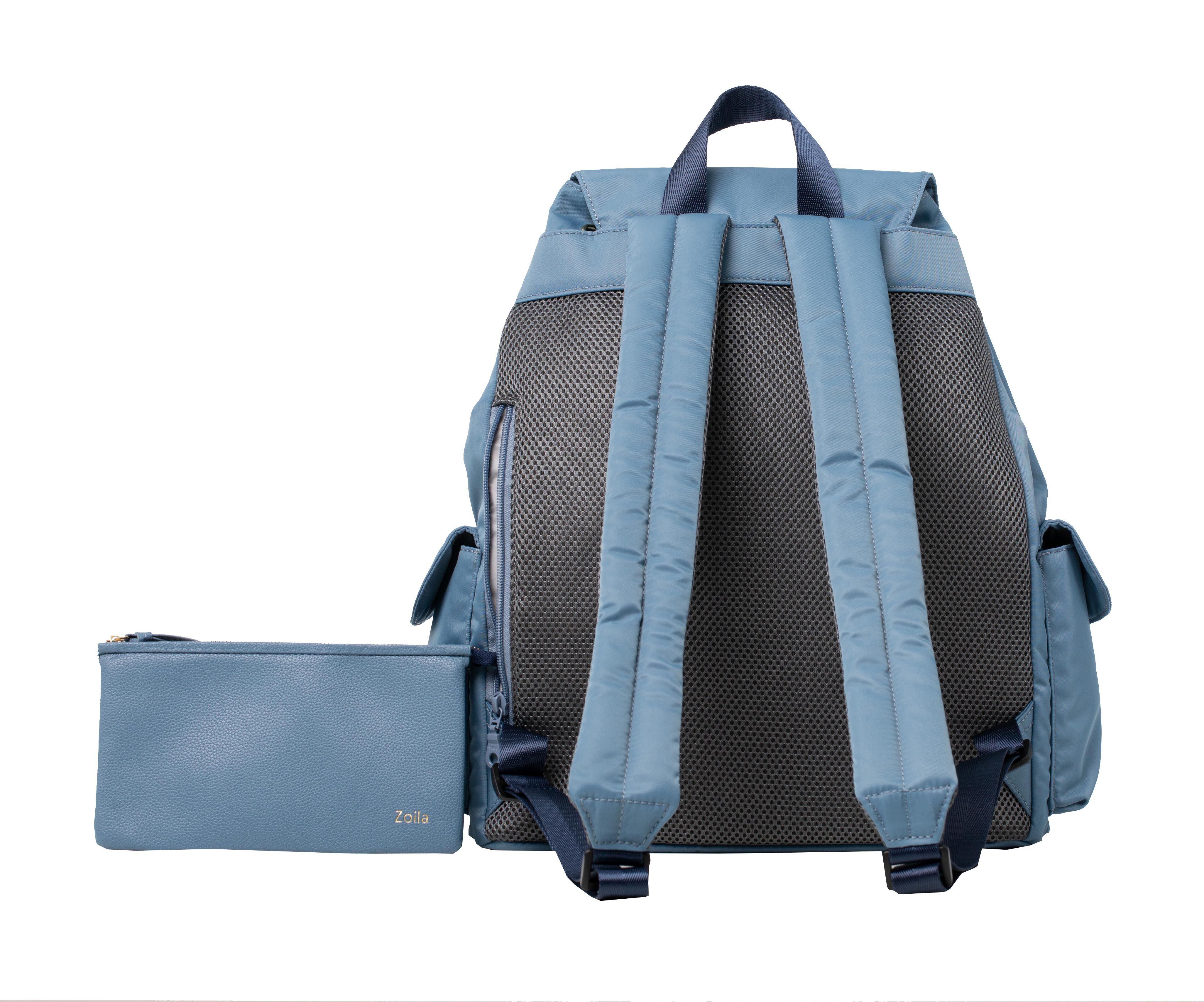 Zoila - 風格束口後背包-寧靜藍(大)-輕量美型媽媽包