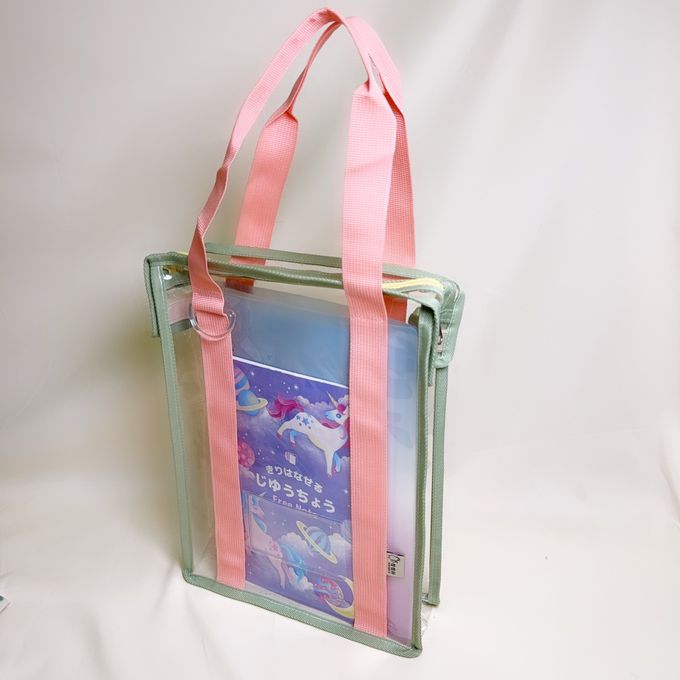 妞妞絲 - 手提功課袋-粉X紫 (F)