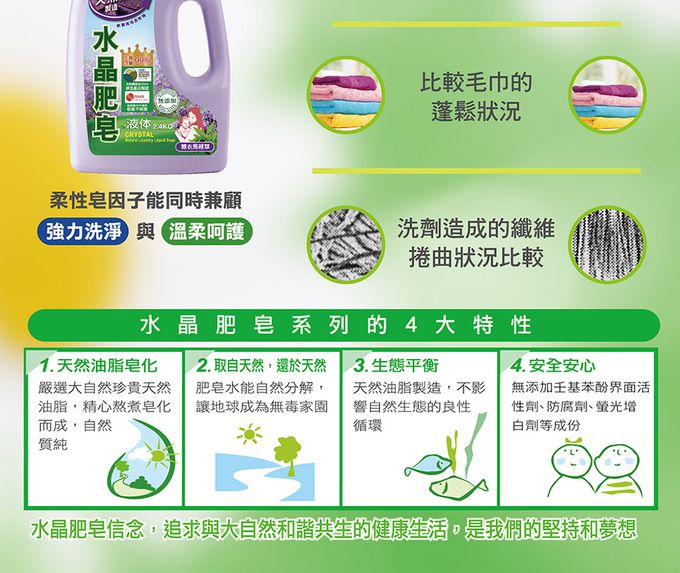 南僑 - 水晶肥皂洗衣液體皂2.4kg (薰衣草馬鞭)