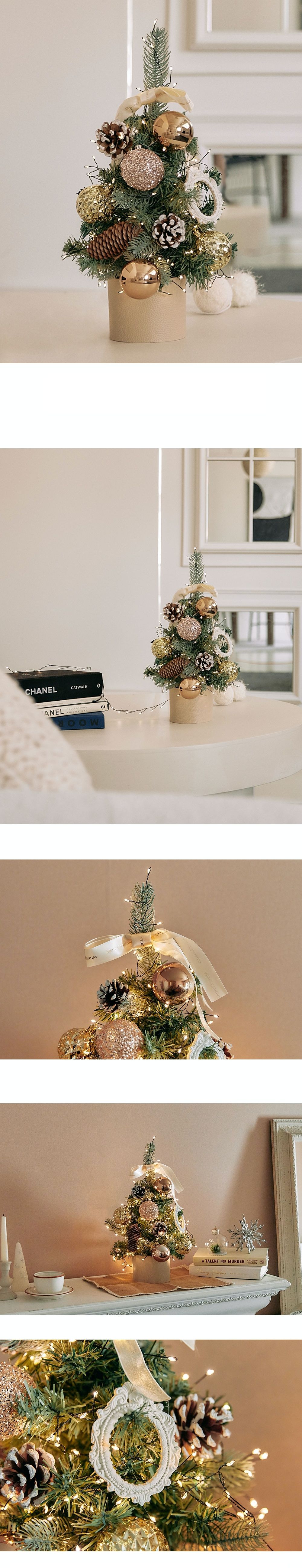 韓國 Bebe Deco - DIY迷你聖誕樹/聖誕樹燈飾組-玫瑰金樂園 (30X45cm)