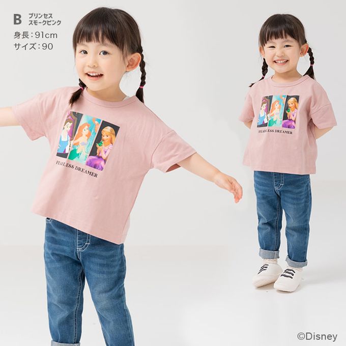 日本 Chil2 - 迪士尼聯名 純棉短袖上衣-勇敢公主-白