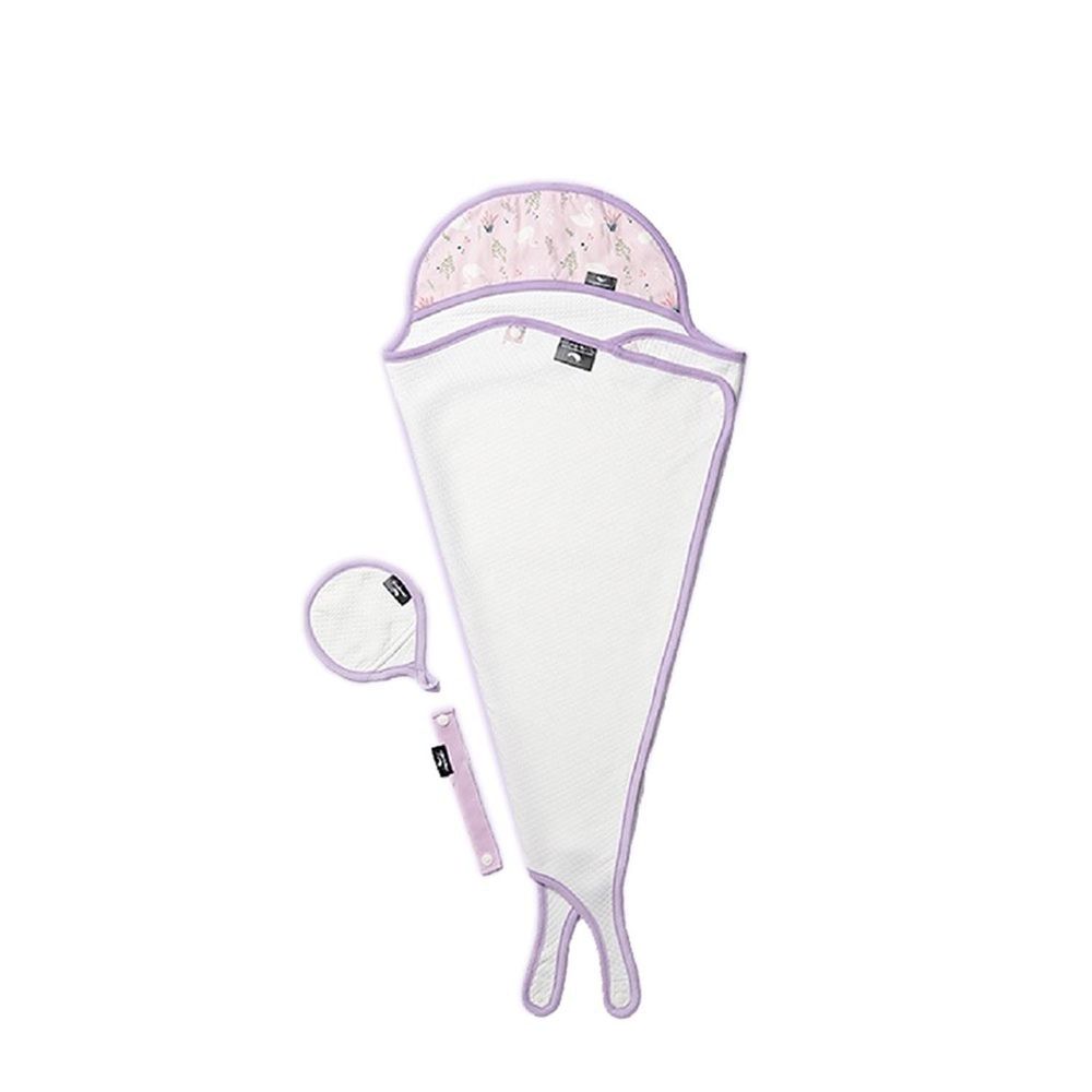 韓國 Friendaddy - 冰淇淋多功能嬰兒浴巾 - 紫色天鵝
