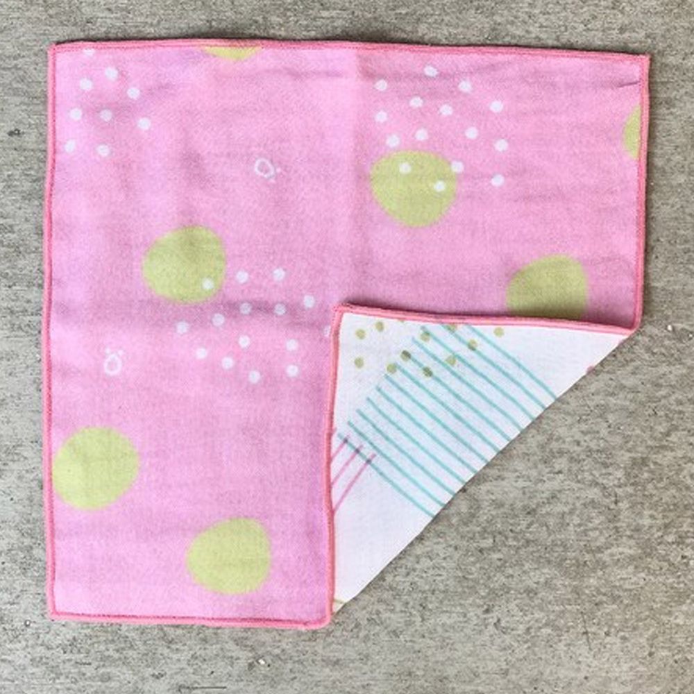 minihope美好的親子生活 - 有機棉小手帕-粉紅 (18x18cm)