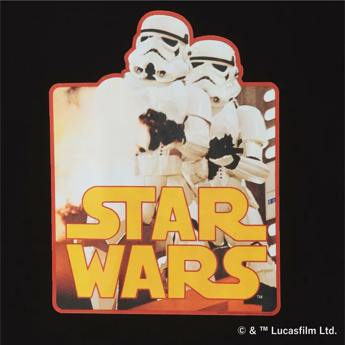 日本 b-ROOM - 限量星際聯名 防污速乾印花短袖上衣-電影場景-黑