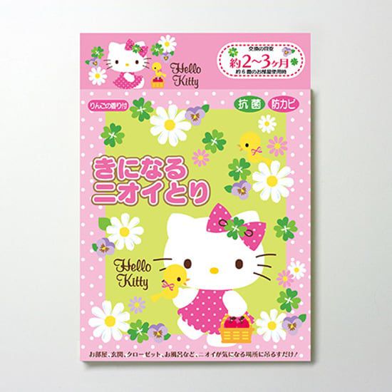 日本代購 - 日本製 神奇小鳥防霉/抗菌/除臭香氛掛片4件組-居家通用款-HelloKitty-2枚入