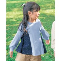 日本千趣會 - GITA 側面拼接可愛傘狀長袖上衣-水藍