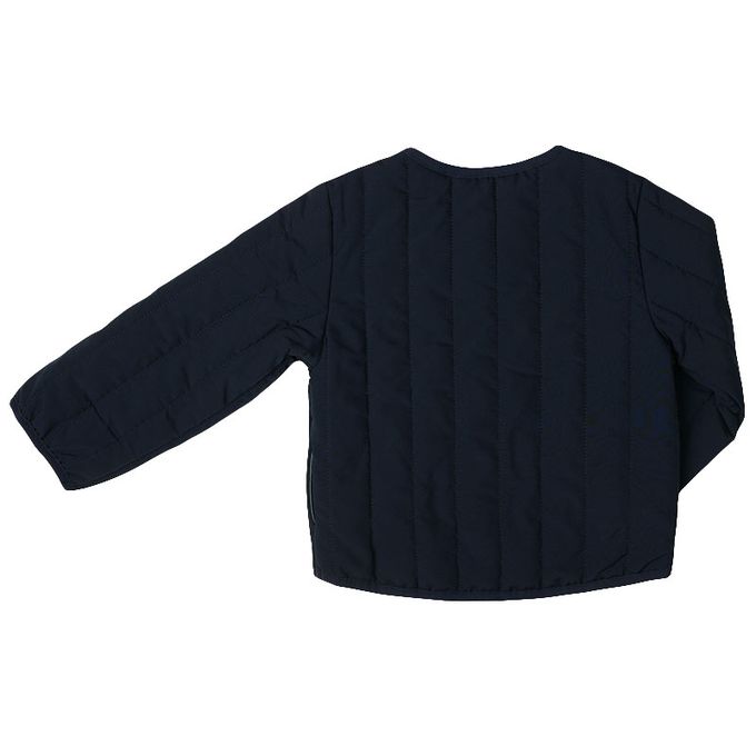 akachan honpo - 寬鬆夾克-超細纖維-深藍色