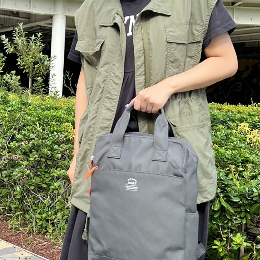 JOUET 防潑水手提2way後背包-灰色