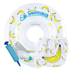 Swimava - G1+S1 脖圈/泳褲組-香蕉-1-18個月，13kg以內/泳褲:8-14kg