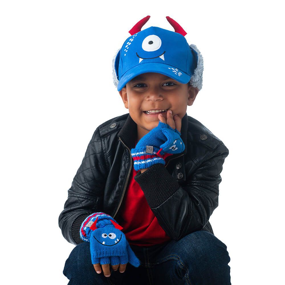 加拿大 flapjackkids - 3D造型遮耳棒球帽-小怪獸