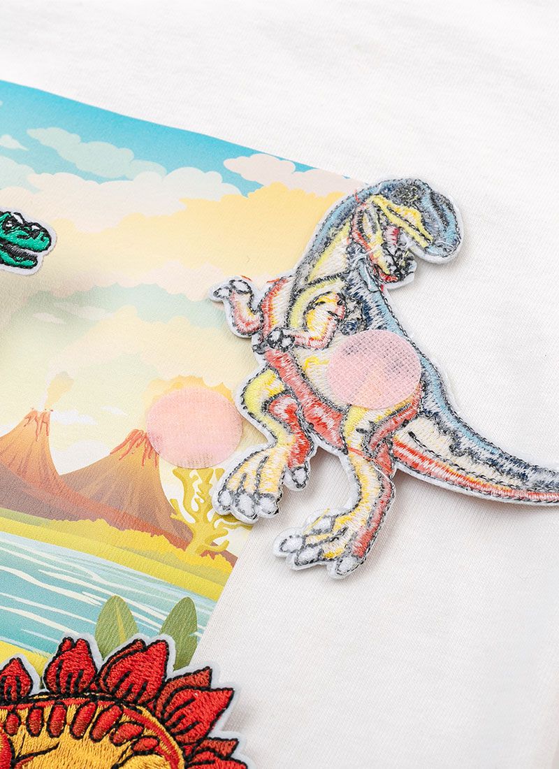 韓國 OZKIZ - 恐龍魔鬼氈探險短袖套裝