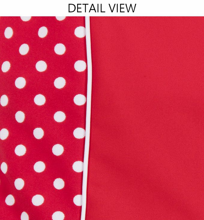 德國Playshoes - 抗UV防曬短袖兩件組兒童泳裝-復古波點